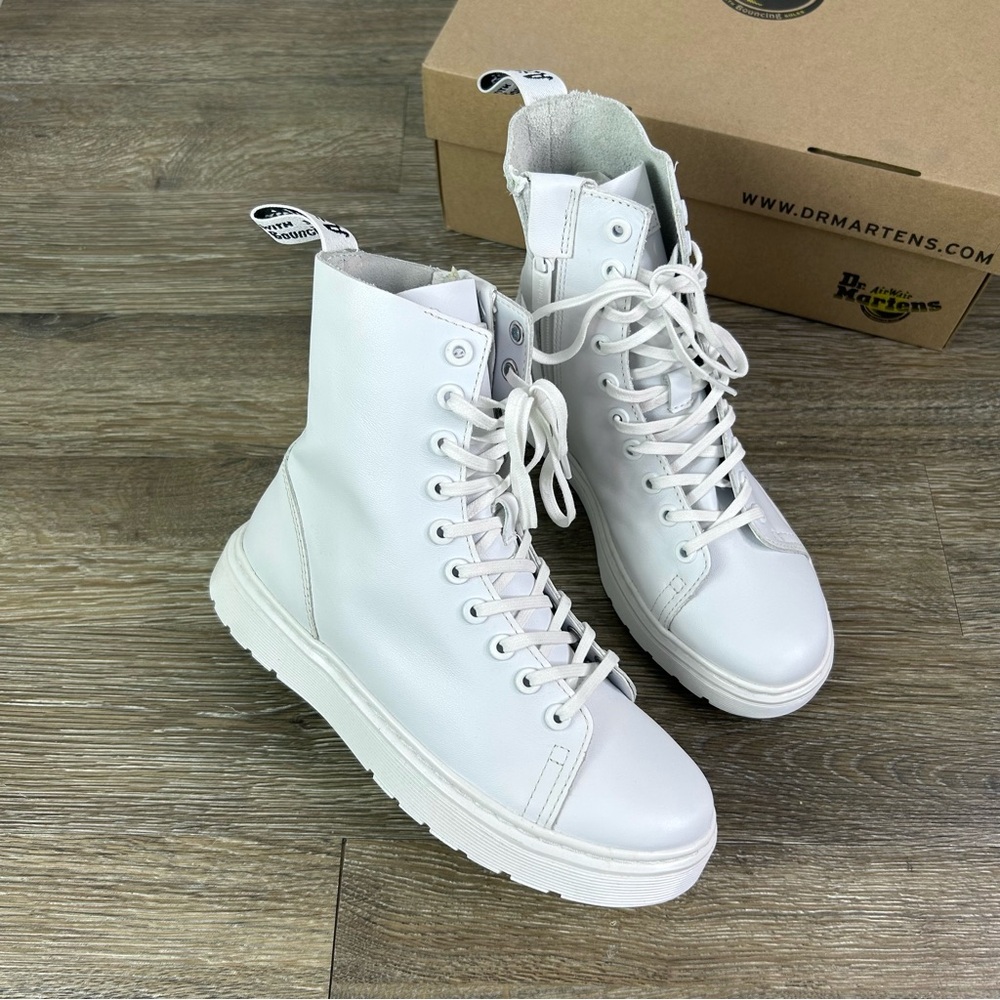 Dr. Martens | NEW Zaniel White Softy T Combat Boots Size EU37